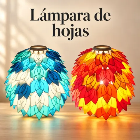 Lampara Velador con Hojas intercambiables